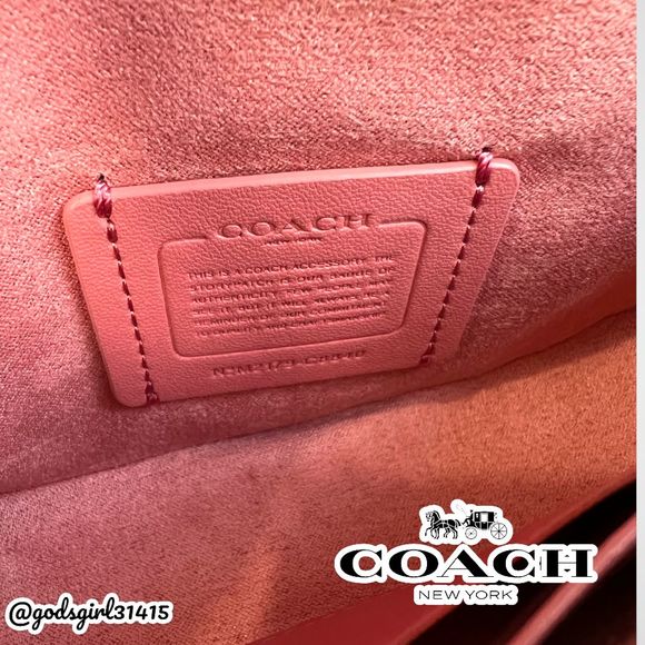 AUTHENTICATED Coach Kleo in Colorblock & Matching Card Case Faded Blush $426 - Picture 10 of 13
